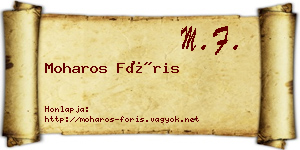 Moharos Fóris névjegykártya